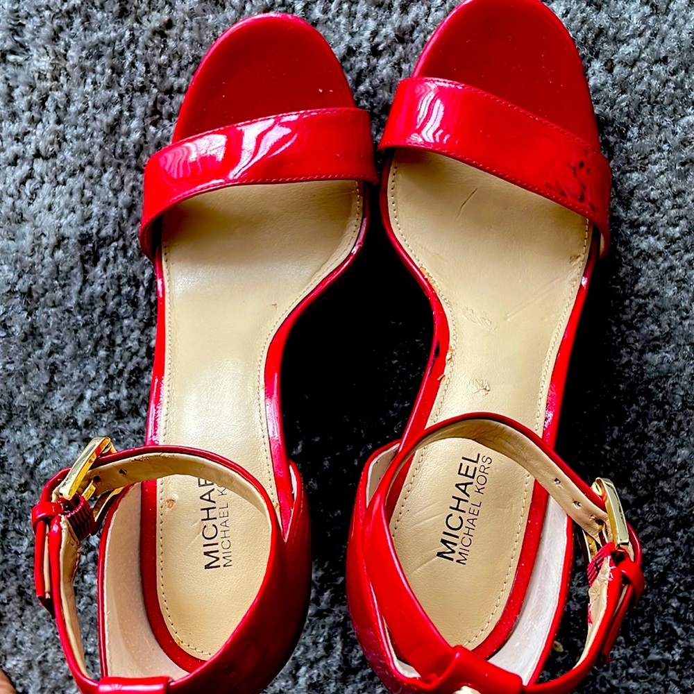 Red patent Leather Michael kors